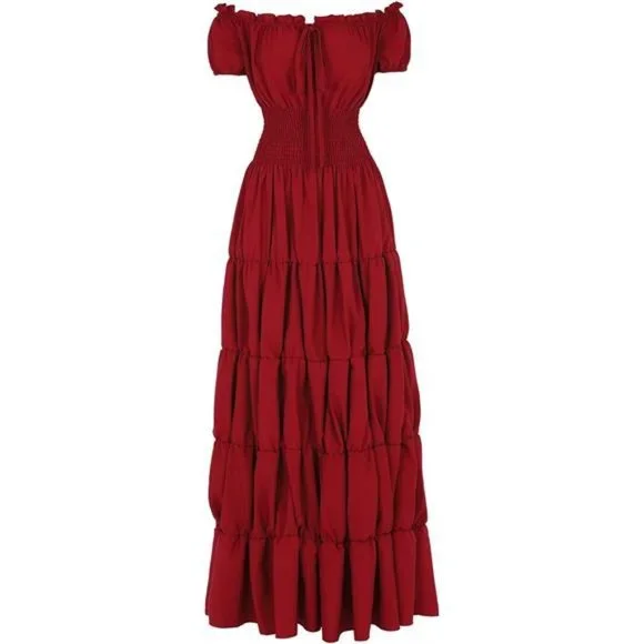 Renaissance Costume Women Medieval Chemise Dress Peasant Tops Irish Under  Dress